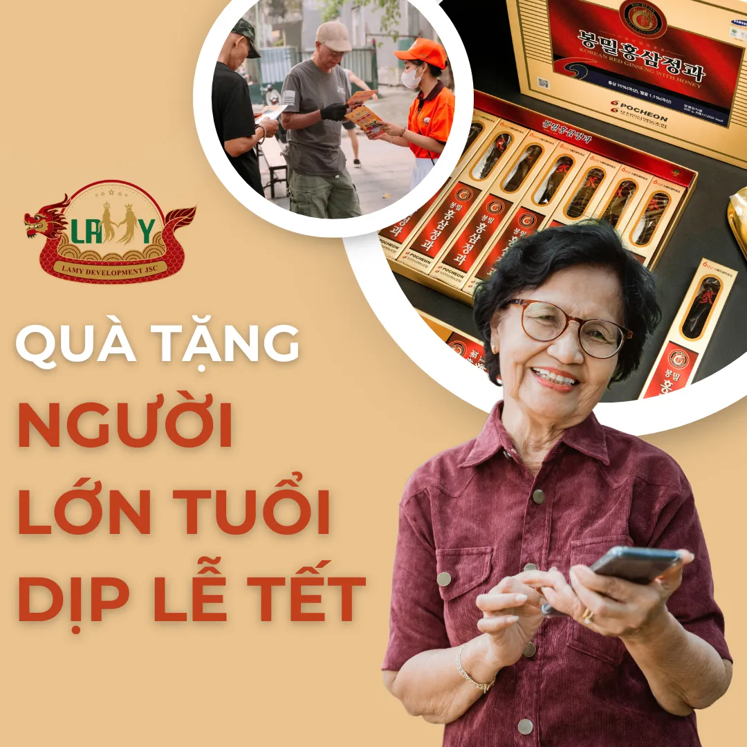 Tặng quà tết người lớn tuổi